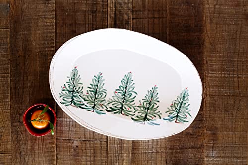 Vietri Lastra Holiday Collection Italian Serveware Sets and Pieces (Small Oval Platter)