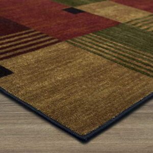 Mohawk Home Alliance Modern Geometric 7' 6" x 10' Area Rug - Red - Perfect for Living Room, Dining Room, Office