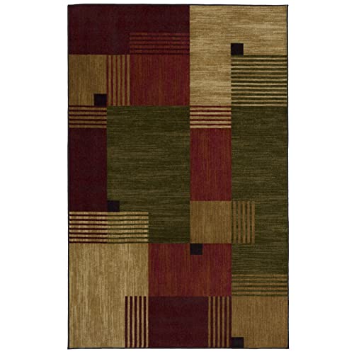 Mohawk Home Alliance Modern Geometric 7' 6" x 10' Area Rug - Red - Perfect for Living Room, Dining Room, Office