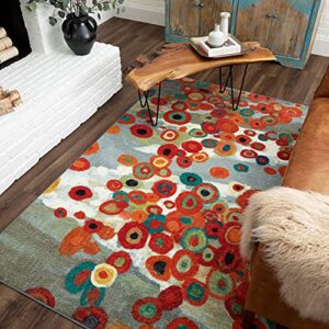 Mohawk Home Tossed Floral Area Rug, 7 ft 6 in x 10 ft, Multicolor