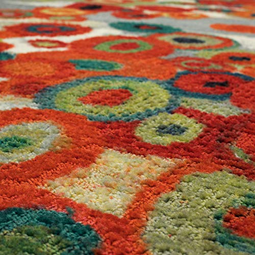 Mohawk Home Tossed Floral Area Rug, 7 ft 6 in x 10 ft, Multicolor