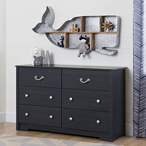 South Shore Aviron 6-Drawer Double Dresser, Blueberry