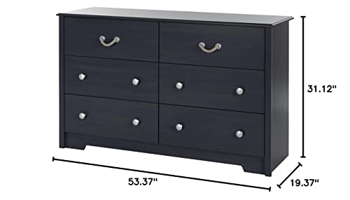 South Shore Aviron 6-Drawer Double Dresser, Blueberry