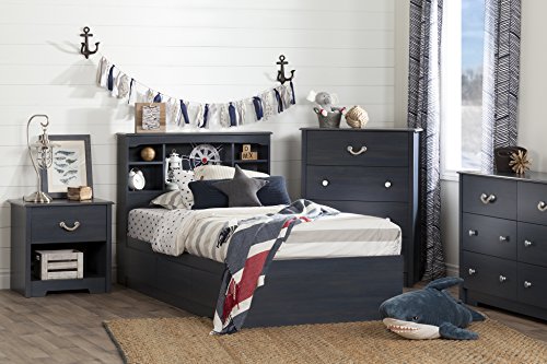 South Shore Aviron 6-Drawer Double Dresser, Blueberry