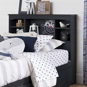 South Shore Aviron Bookcase Headboard, Twin, Blueberry