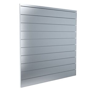 proslat 88901 aluminum slatwall garage organize storage system, 4 x 4', silver