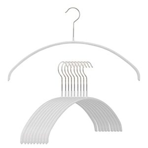 mawa euro series non-slip space saving clothes hanger, set of 10, white style 40/p, pack of 10, 10 count (14138)