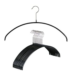 mawa euro series non-slip space saving clothes hanger, set of 10, black style 40/p, pack of 10 (14118)