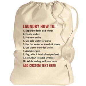 custom college laundry bag: canvas laundry bag