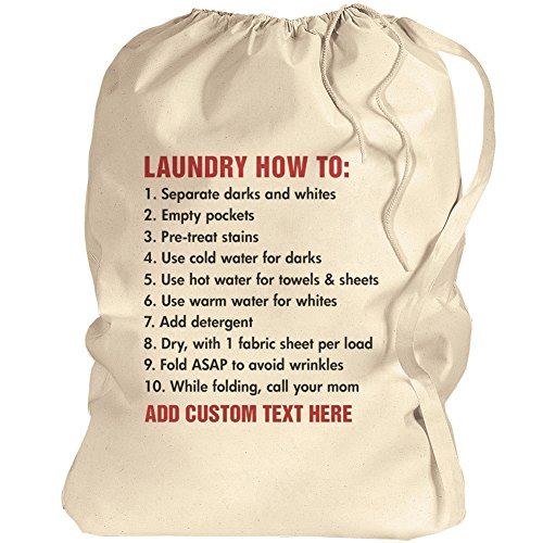 Custom College Laundry Bag: Canvas Laundry Bag