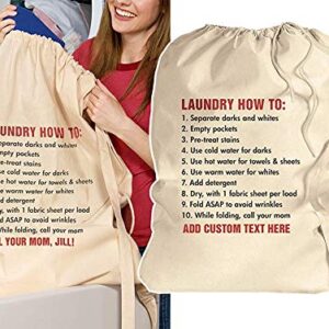 Custom College Laundry Bag: Canvas Laundry Bag