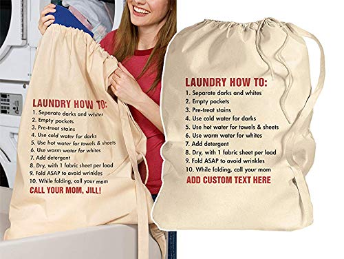 Custom College Laundry Bag: Canvas Laundry Bag