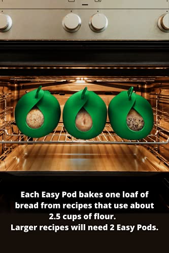 Microwave Vegetable Steamer | Omelet Maker | Fish Poacher | Oven Roaster | Cloche Bread Baker | BPA Free Microwave Cooking | Easy Pod by Cestari Kitchen (Original Easy Pod, Jade Green)