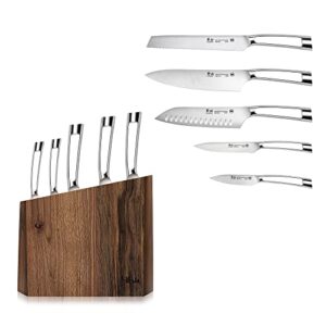 Cangshan N1 Series 6-Piece German Steel Forged Knife Block Set, Walnut Block