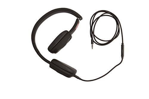 Outdoor Tech OT1450-B Wired Audio Bajas Headphones, Black