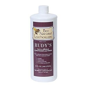 bee natural rudy's leather conditioner, 1 quart, clear