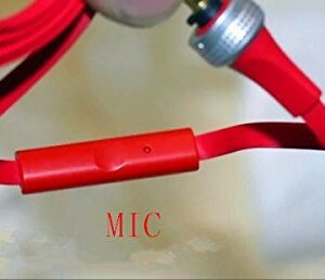 Sqrmekoko Replacement Audio Remote Mic Volume Control Aux Cable Wire Cord for Sony MDR-X10 MDR-XB920 MDR-X910 Headphones Red