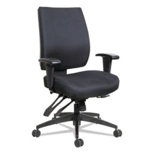 alera alehpm4201 wrigley series 275 lbs. capacity high performance mid-back multifunction task office chair - black