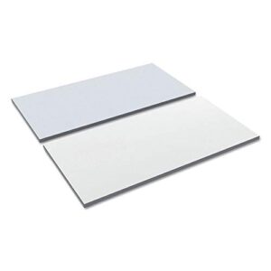 alera alett4824wg reversible 47-5/8 in. x 23-5/8 in. rectangular laminate table top - white/gray