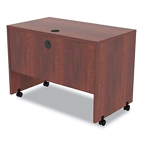 Alera ALEVA204224MC Valencia Series 41.38 in. x 23.63 in. x 30 in. Mobile Workstation Desk - Medium Cherry