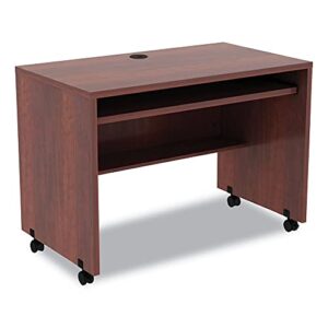 Alera ALEVA204224MC Valencia Series 41.38 in. x 23.63 in. x 30 in. Mobile Workstation Desk - Medium Cherry