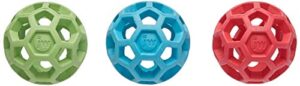 jw pet company mini hol-ee roller dog toy, colors vary - pack of 3, small