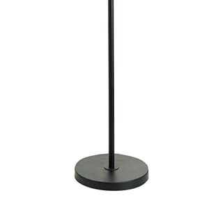 Catalina 20093-001 Modern Adjustable Metal Floor Lamp with Brass Accents, 54.5", Classic Black