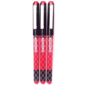 ohto fude ballpoint pen extra bold, 1.5mm, red ink, 3 pens per pack (japan import) [komainu-dou original package]