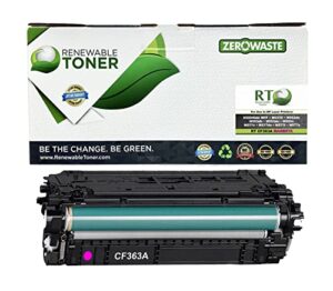 renewable toner compatible toner cartridge replacement for hp 508a cf363a use in laserjet enterprise mfp m577 m553 (magenta)