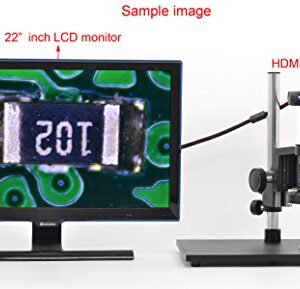 Metal Boom Stereo Microscope Camera Table Stand Holder 50mm Ring +180X Zoom C-Mount Lens (180X Zoom Lens)