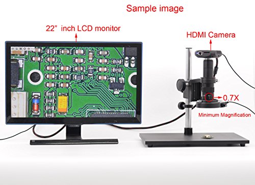 Metal Boom Stereo Microscope Camera Table Stand Holder 50mm Ring +180X Zoom C-Mount Lens (180X Zoom Lens)