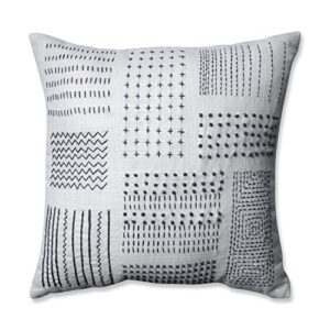 pillow perfect tribal sampler throw pillow, 16.5", cream/gray
