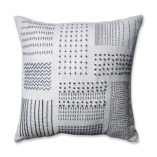 Pillow Perfect Tribal Sampler Throw Pillow, 16.5", Cream/Gray