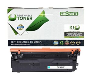 renewable toner compatible replacement toner cartridge replacement for hp cf361x ( cyan , 1 pk )