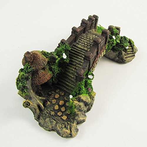 Hot New Aquarium Decoration Bridge Pavilion tree For fish Tank Resin Ornaments by DHLink