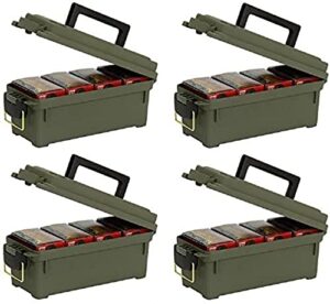 molding water resistant ammo storage box, 13-3/4l x 5-5/8w x 5-9/16h, green