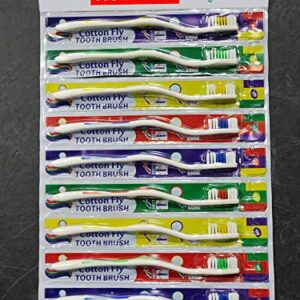 Cotton Fly Toothbrushes Classic Medium Soft Individually Wrapped (100)