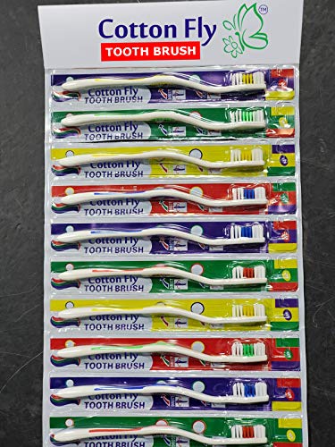 Cotton Fly Toothbrushes Classic Medium Soft Individually Wrapped (100)