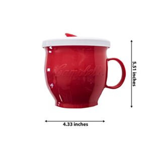 Evriholder Plastic Campbell's Micro Microwave Mug, On-The-Go Soup, Easy Lunch, 22 Ounce, Red (98430-AMZ)