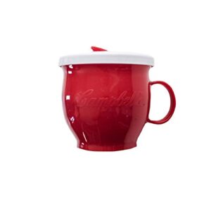 evriholder plastic campbell's micro microwave mug, on-the-go soup, easy lunch, 22 ounce, red (98430-amz)