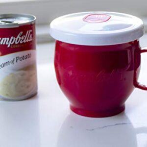 Evriholder Plastic Campbell's Micro Microwave Mug, On-The-Go Soup, Easy Lunch, 22 Ounce, Red (98430-AMZ)