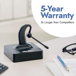 Leitner LH280 Wireless Office Headset with Mic - Computer and Telephone Headset - Phone Headsets for Office Phones – On-Ear