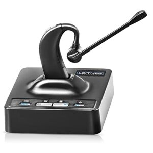leitner lh280 wireless office headset with mic - computer and telephone headset - phone headsets for office phones – on-ear