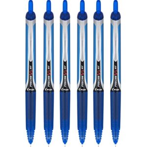 pilot precise v5 rt retractable rolling ball pens, 0.5mm extra fine point, blue ink, 6 pack