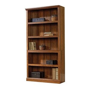 pemberly row wooden 5 shelf bookcase in washington cherry finish