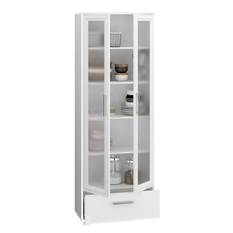 Accentuations by Manhattan Comfort -MC Serra 5 shelves Bookcase 1.0, White