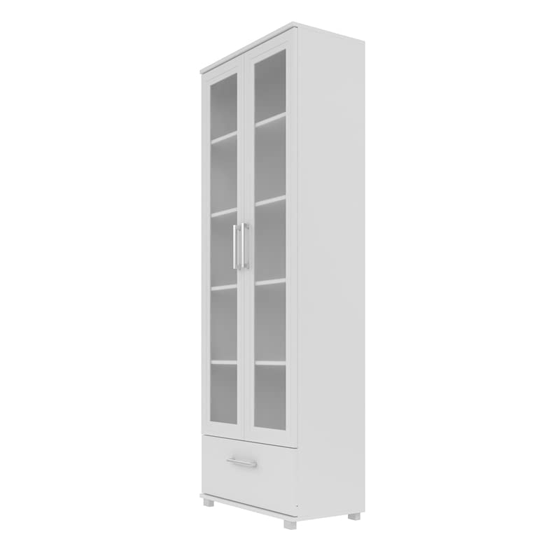 Accentuations by Manhattan Comfort -MC Serra 5 shelves Bookcase 1.0, White