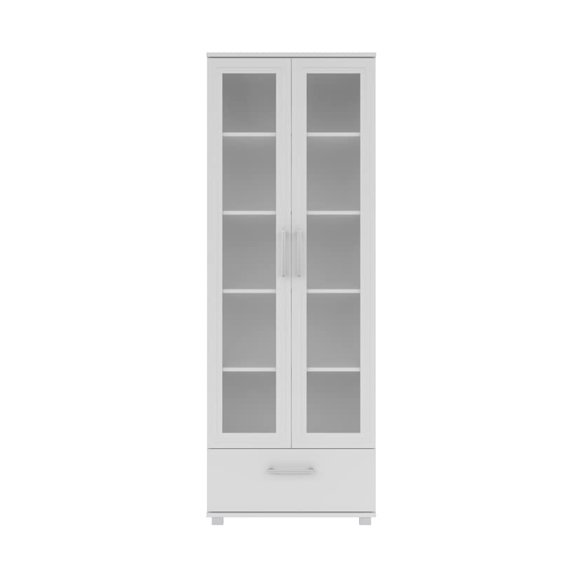 Accentuations by Manhattan Comfort -MC Serra 5 shelves Bookcase 1.0, White