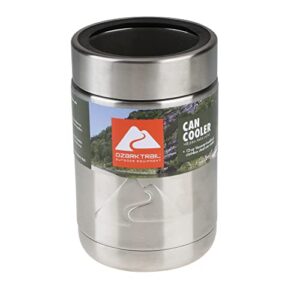 ozark trail 12 ounce double wall can cooler cup with silver lid