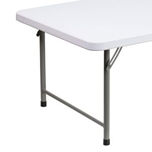 Flash Furniture Paige 4.93-Foot Kid's Granite White Plastic Folding Table